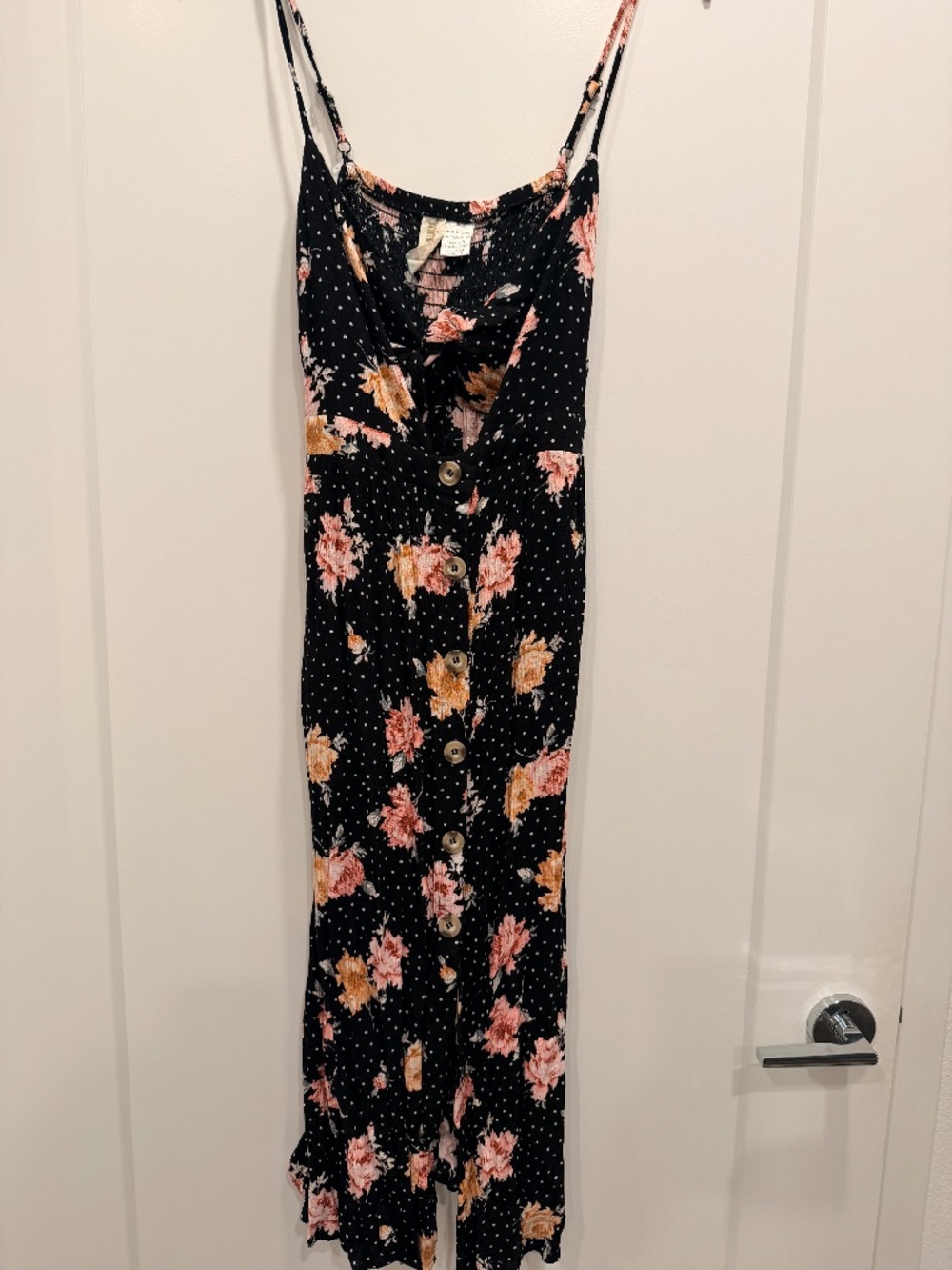 Black Dress with Flowers